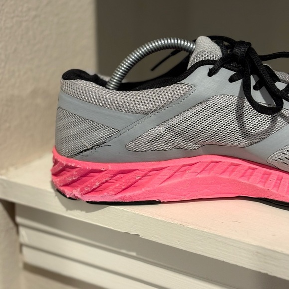 Asics FuzeX Lyte Athletic Running Shoes Sneakers Gray Pink T670N Women’s Sz 11.5 - Picture 8 of 11